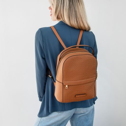 dedalo-woven-printed-leather-backpack-tl142576 - Vaaleansininen - kuva 7