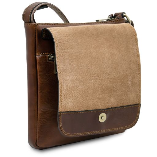 jimmy-leather-crossbody-bag-for-men-with-front-pocket-tl141407 - Ruskea - kuva 5