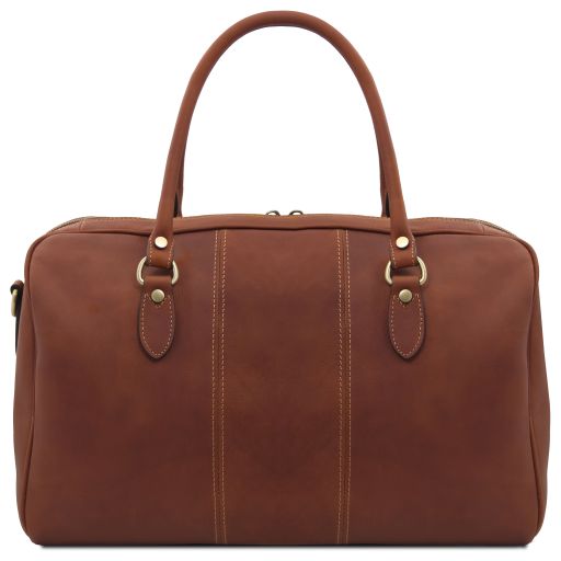 lisbona-travel-leather-duffle-bag-small-size-tl142558 - Ruskea - kuva 3