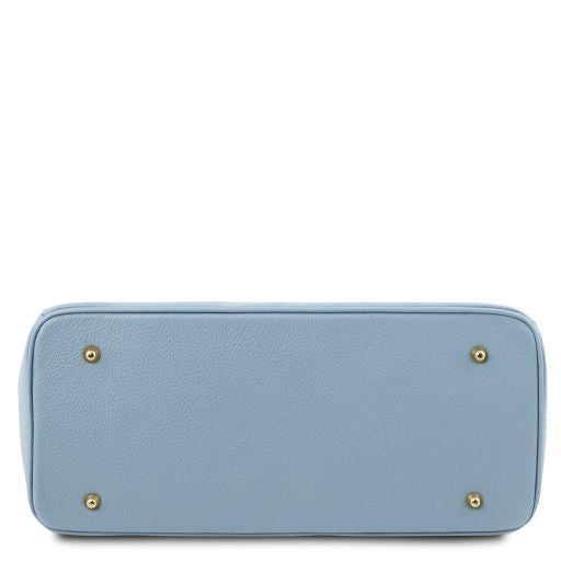 tl-bag-leather-handbag-with-golden-hardware-tl141529 - Vaaleansininen - kuva 4
