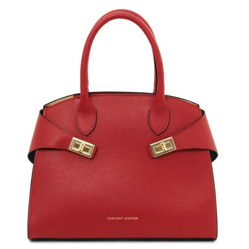 coccola-leather-handbag-tl142421 - Lipstick Red