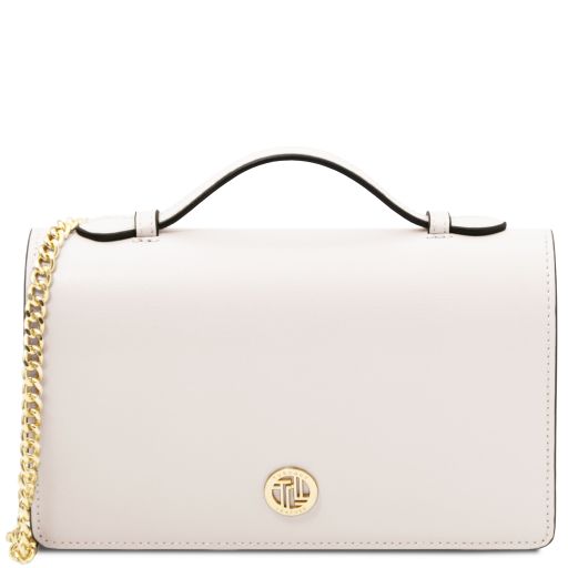 opera-leather-clutch-with-chain-strap-tl142505 - Valkoinen