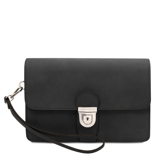 oliver-leather-handy-wrist-bag-tl142608 - Musta