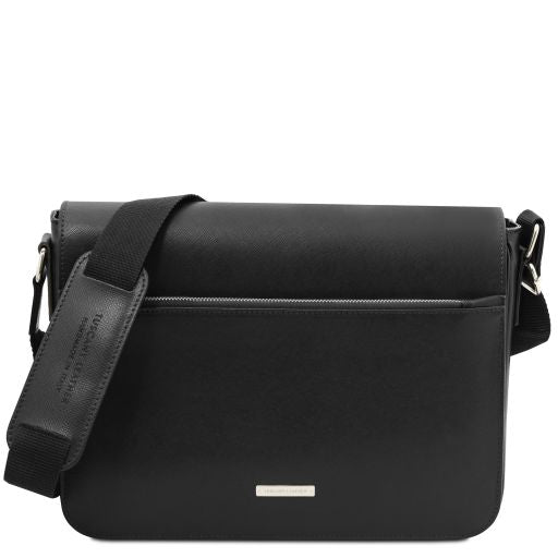 messenger-saffiano-leather-messenger-bag-tl142549 - Musta
