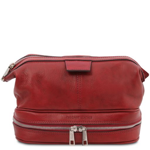 jacob-leather-toiletry-bag-tl142204 - Punainen