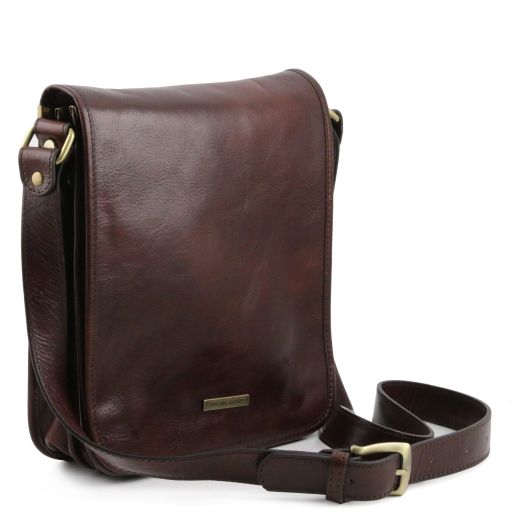 tl-messenger-two-compartments-leather-shoulder-bag-tl141255 - Ruskea - kuva 2