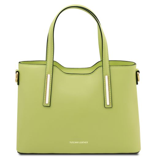 olimpia-leather-tote-small-size-tl141521 - Limenvihreä