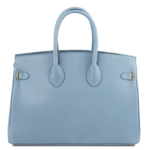 tl-bag-leather-handbag-with-golden-hardware-tl141529 - Vaaleansininen - kuva 3