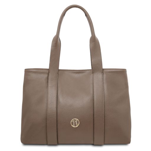 callie-soft-leather-shoulder-bag-tl142415 - Dark Taupe