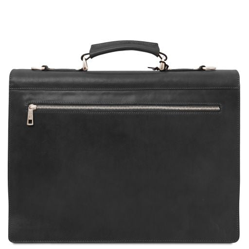 cremona-leather-briefcase-3-compartments-tl142448 - Musta - kuva 3