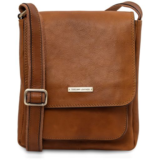 jimmy-leather-crossbody-bag-for-men-with-front-pocket-tl141407 - Luonnonväri