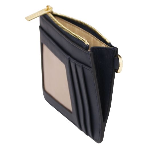 leather-card-holder-with-handle-tl142544 - Tummansininen - kuva 4