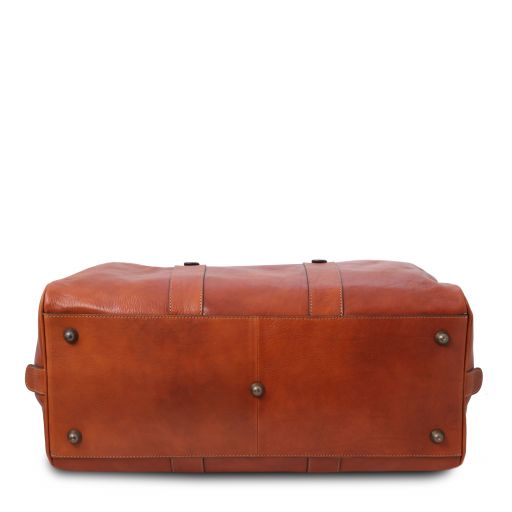 tl-voyager-leather-travel-bag-with-front-pocket-tl142140 - Tummanruskea - kuva 5