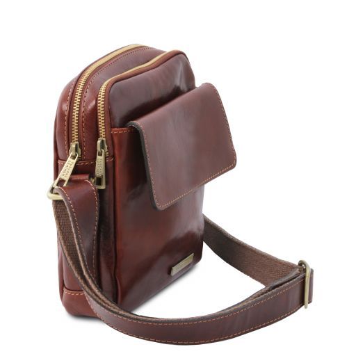 larry-leather-crossbody-bag-tl141915 - Ruskea - kuva 2
