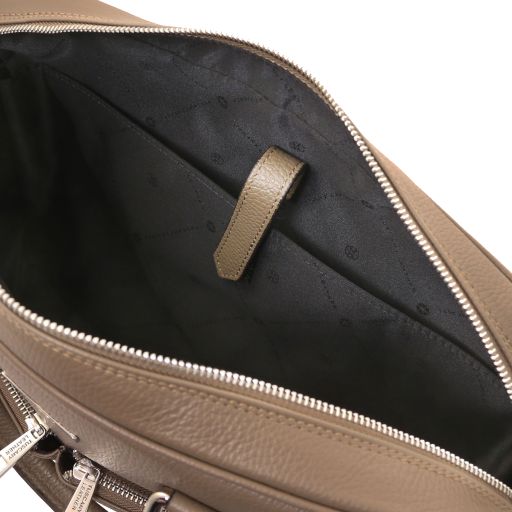 treviso-leather-laptop-briefcase-tl142546 - Dark Taupe - kuva 6