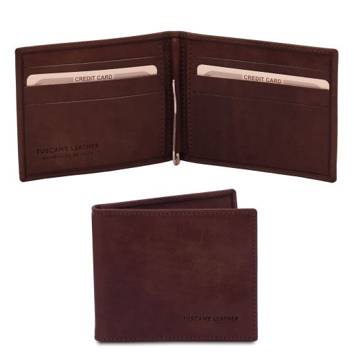 exclusive-leather-card-holder-with-money-clip-tl142055 - Tummanruskea