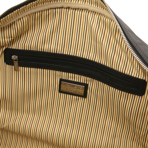 lisbona-travel-leather-duffle-bag-small-size-tl142558 - Musta - kuva 6
