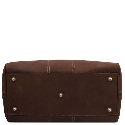 lisbona-travel-leather-duffle-bag-small-size-tl142558 - Tummanruskea - kuva 4
