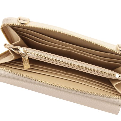 urania-leather-wallet-phone-holder-with-strap-tl142433 - Beige - kuva 4