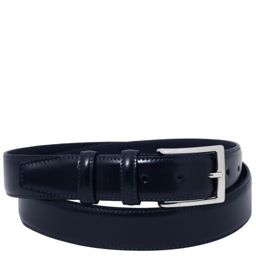 elegant-brushed-leather-belt-35mm-tl142538 - Tummansininen