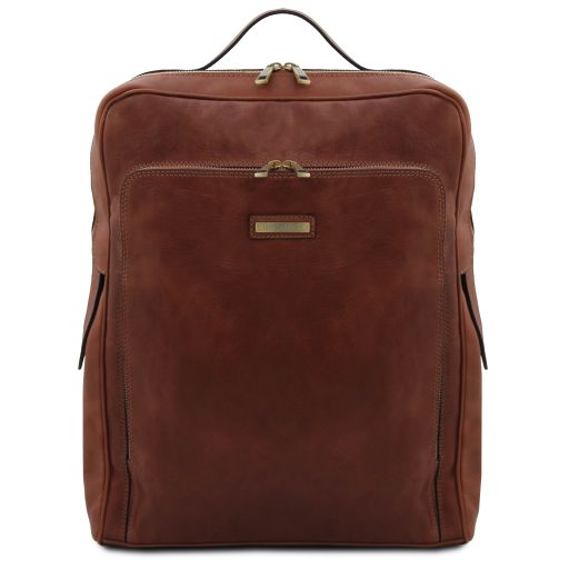 bangkok-leather-laptop-backpack-large-size-tl142336 - Ruskea