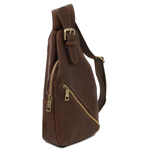 kevin-leather-crossover-bag-tl142423 - Tummanruskea - kuva 2