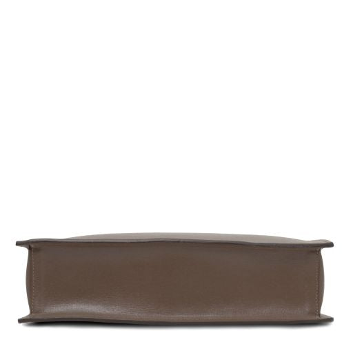 palermo-saffiano-leather-briefcase-3-compartments-for-women-tl141369 - Dark Taupe - kuva 4
