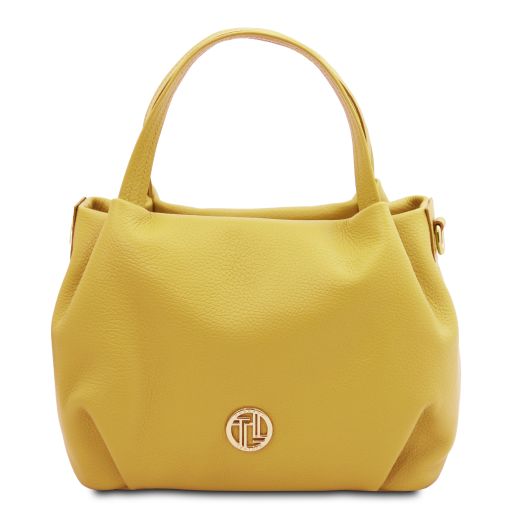 nora-soft-leather-handbag-tl142372 - Pastel yellow