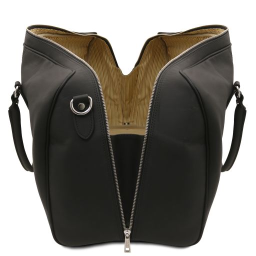 lisbona-travel-leather-duffle-bag-large-size-tl142557 - Musta - kuva 5