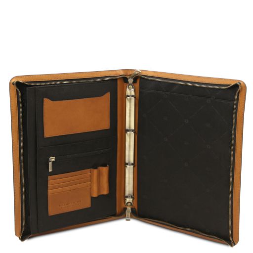 cesare-leather-document-case-with-handle-and-ring-binder-tl142554 - Luonnonväri - kuva 6