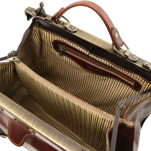 monalisa-doctor-gladstone-leather-bag-with-front-straps-tl10034 - Ruskea - kuva 5