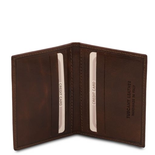 exclusive-leather-card-holder-tl142063 - Tummanruskea - kuva 2