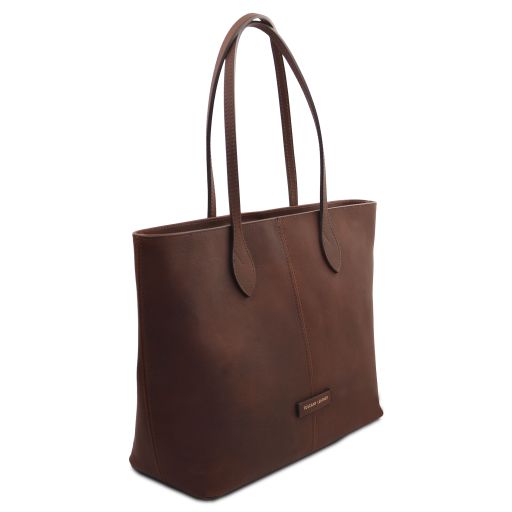 essenza-leather-shoulder-bag-tl142612 - Tummanruskea - kuva 2