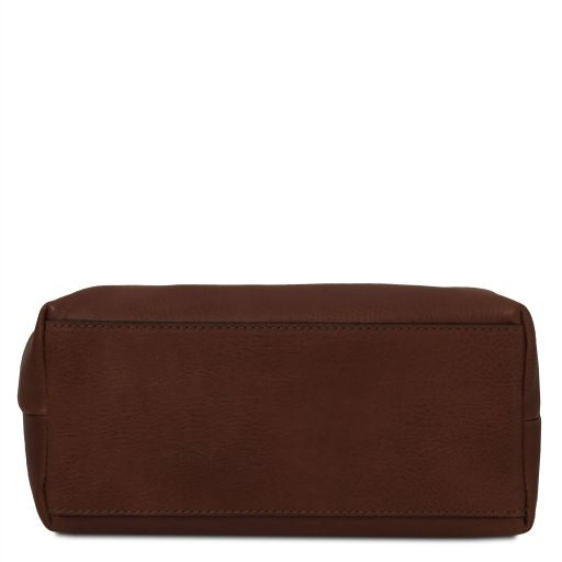 smarty-leather-toiletry-bag-small-size-tl141220 - Tummanruskea - kuva 4
