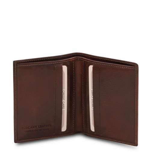 exclusive-2-fold-leather-wallet-for-men-tl142064 - Tummanruskea - kuva 2