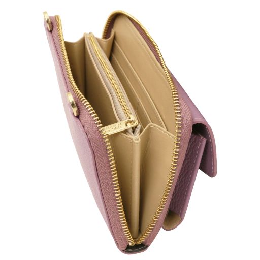 urania-leather-wallet-phone-holder-with-strap-tl142433 - Lilac - kuva 4