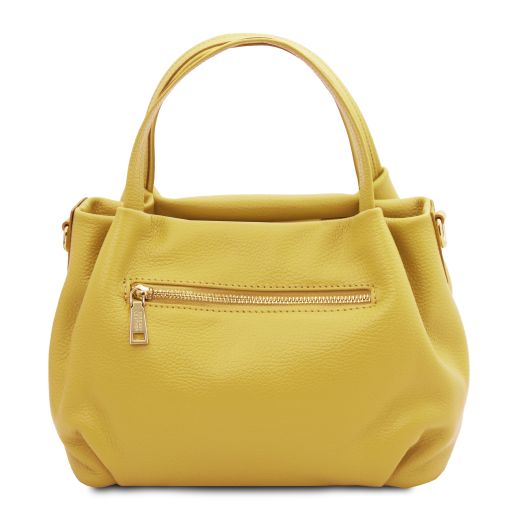 nora-soft-leather-handbag-tl142372 - Pastel yellow - kuva 3