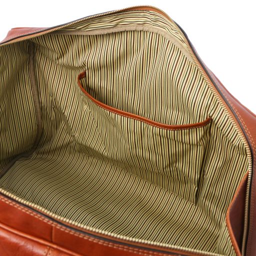 tl-voyager-leather-travel-bag-with-front-pocket-tl142140 - Tummanruskea - kuva 10