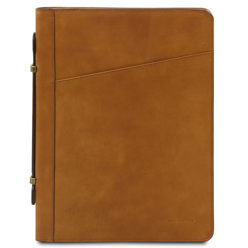 cesare-leather-document-case-with-handle-and-ring-binder-tl142554 - Luonnonväri
