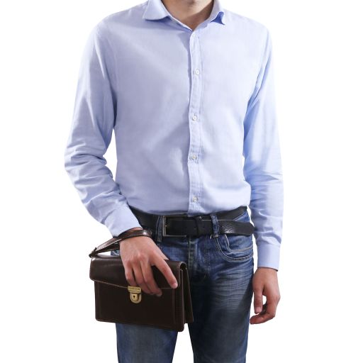 max-leather-handy-wrist-bag-tl8075 - Ruskea - kuva 7