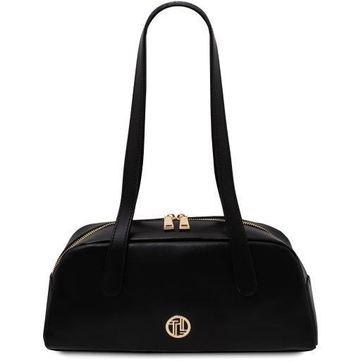 eclaire-leather-shoulder-bag-tl142581 - Musta