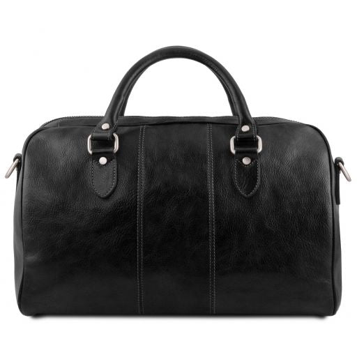 lisbona-travel-leather-duffle-bag-small-size-tl141658 - Musta - kuva 3