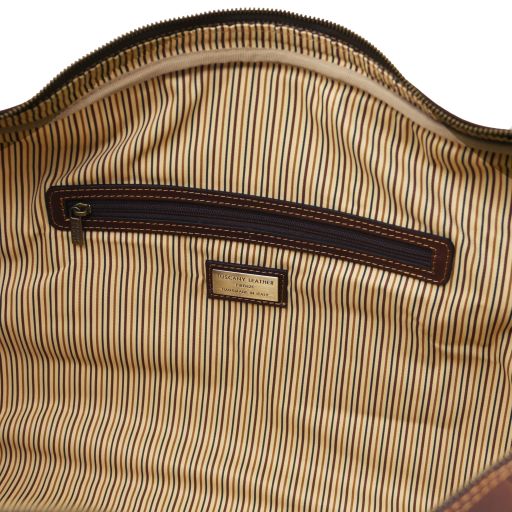 lisbona-travel-leather-duffle-bag-large-size-tl142557 - Tummanruskea - kuva 6