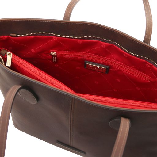 essenza-leather-shoulder-bag-tl142612 - Tummanruskea - kuva 6