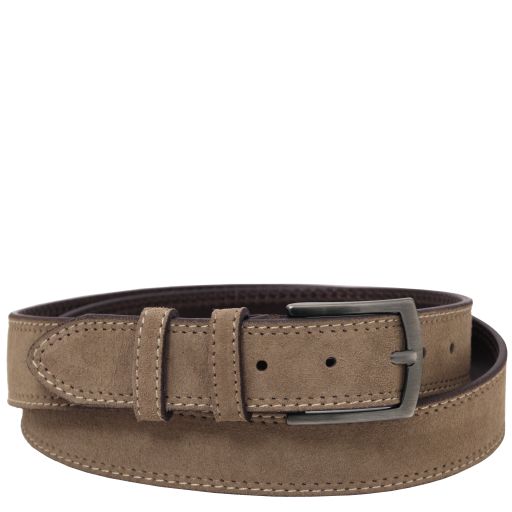 casual-suede-leather-belt-35mm-tl142537 - Taupe