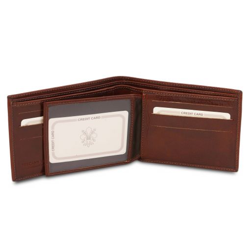 exclusive-3-fold-leather-wallet-for-men-tl140817 - Ruskea - kuva 2