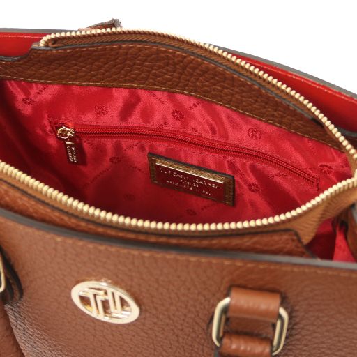 dama-leather-handbag-tl142565 - Konjakki - kuva 6
