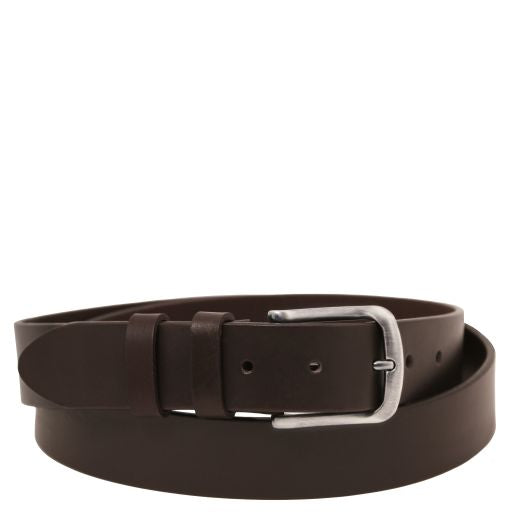 handcrafted-leather-belt-35mm-for-jeans-tl142526 - Tummanruskea