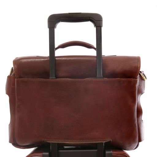 ventimiglia-leather-multi-compartment-briefcase-with-front-pockets-tl142069 - Tummanruskea - kuva 5
