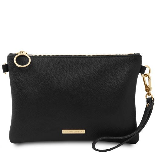 tl-bag-soft-leather-clutch-tl142029 - Musta
